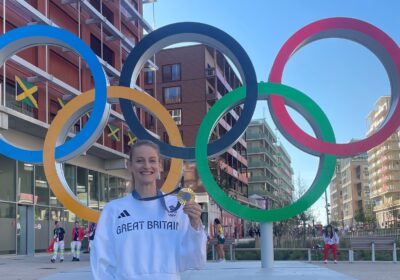 Bryony Page, who trained at Poole Gymnastics and Trampolining Club, took home gold in the women’s trampolining Picture: Bryony Page