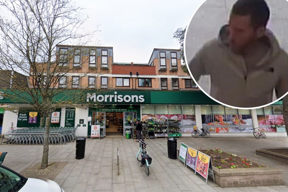 Bottles of vodka were stolen on the morning on Saturday, August 10. Pictures: Google/Hampshire Police