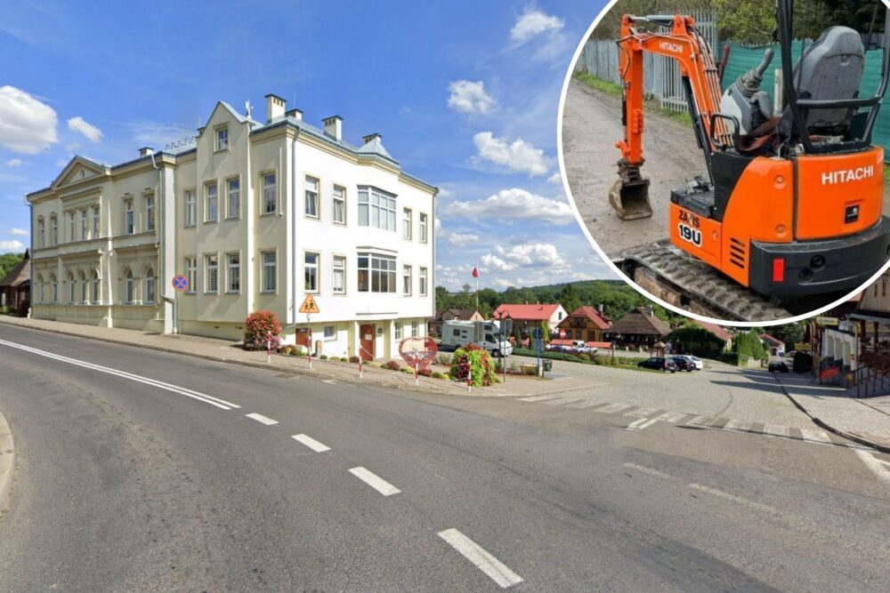 The Hitachi digger was traced from Ferndown, Dorset, to Pruchnik, in Poland