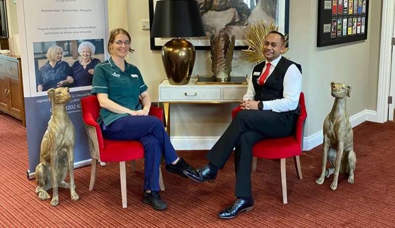 Senior carer Louise Gibson and general manager Mevin Sohorye have been shortlisted in the Great British Care Awards 2024