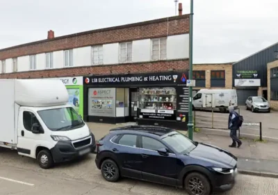 Windows were smashed with a hammer at LSB Electrical, in Station Road, New Milton. Picture: Google