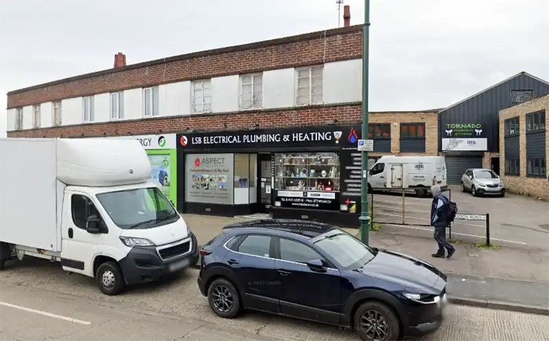 Windows were smashed with a hammer at LSB Electrical, in Station Road, New Milton. Picture: Google