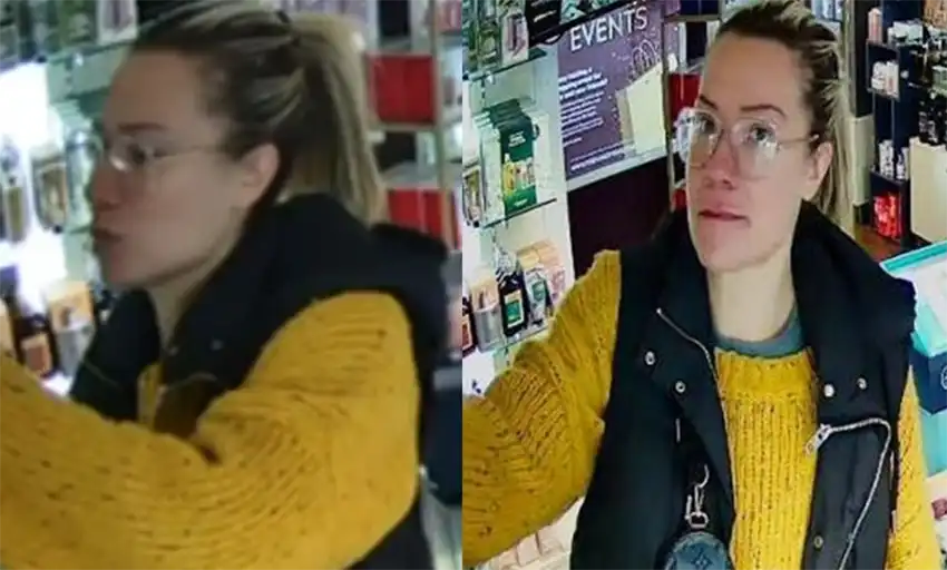 Police are keen to trace this woman after the theft of face cream from a Lymington shop. Picture: Hampshire police