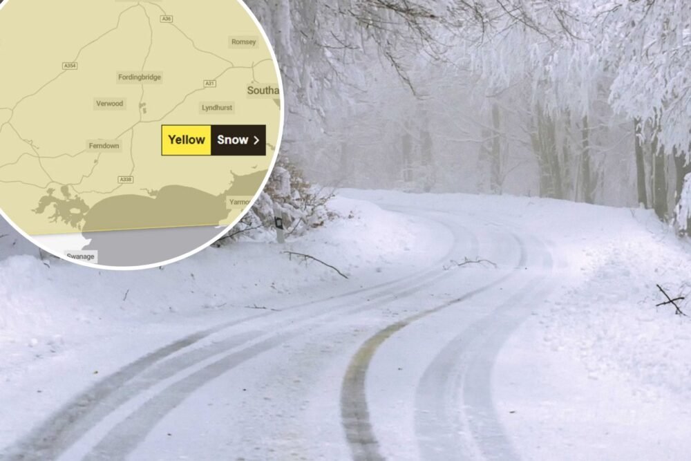 Much of Dorset could see snow on Wednesday. Picture: Met Office