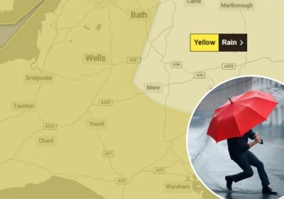 Weather warnings are in place for much of Wiltshire, Dorset and Somerset. Picture: Met Office