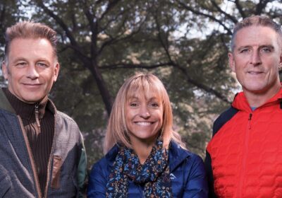 Chris Packham, Michaela Strachan and Iolo Williams have been at RSPB Arne in Dorset. Picture: BBC