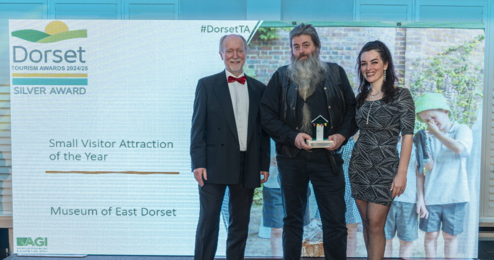 Museum of East Dorset curator Rob Gray collected the Silver Award for Small Visitor Attraction of the Year at the Dorset Tourism Awards Picture: Museum of East Dorset