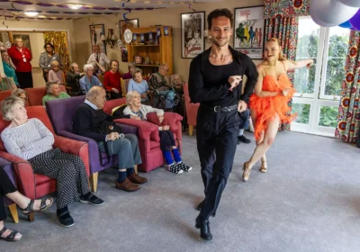 Visiting dance duo Kamil Kuroczko and Caitlin Heasman perform at Linden House in Lymington