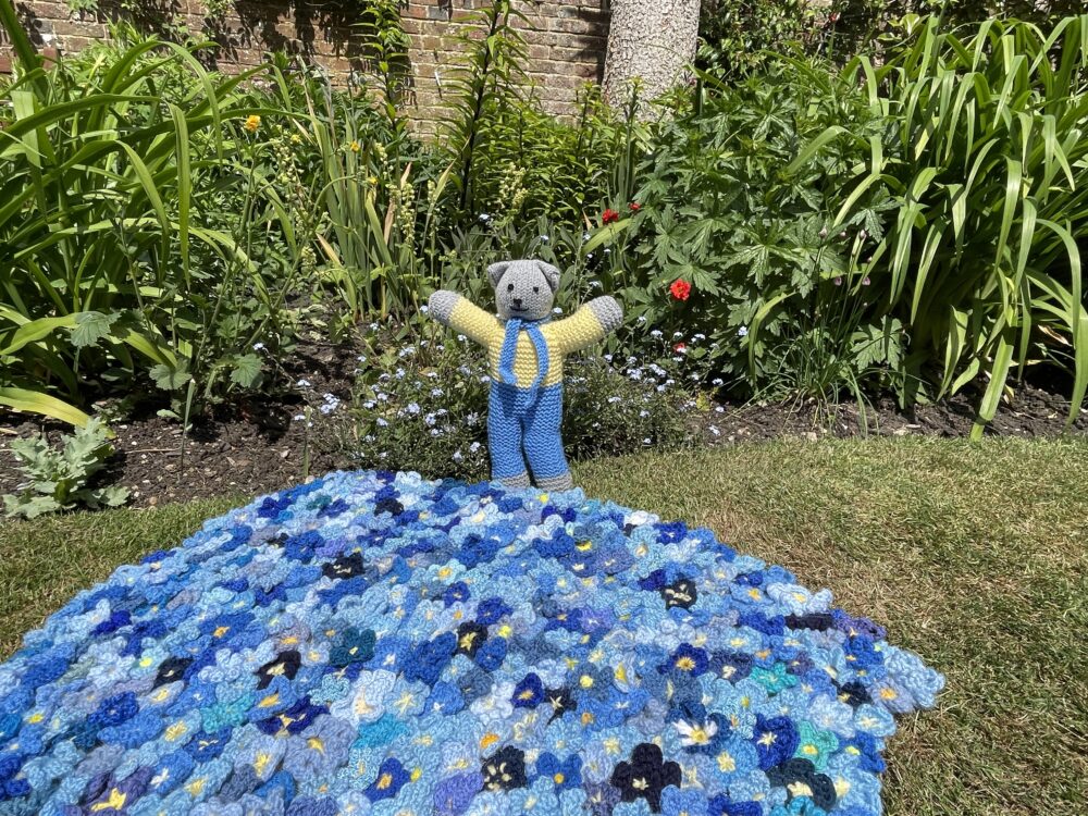8,500 knitted and crocheted flowers were donated Picture: Museum of East Dorset
