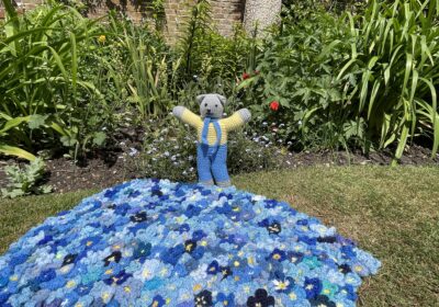8,500 knitted and crocheted flowers were donated Picture: Museum of East Dorset