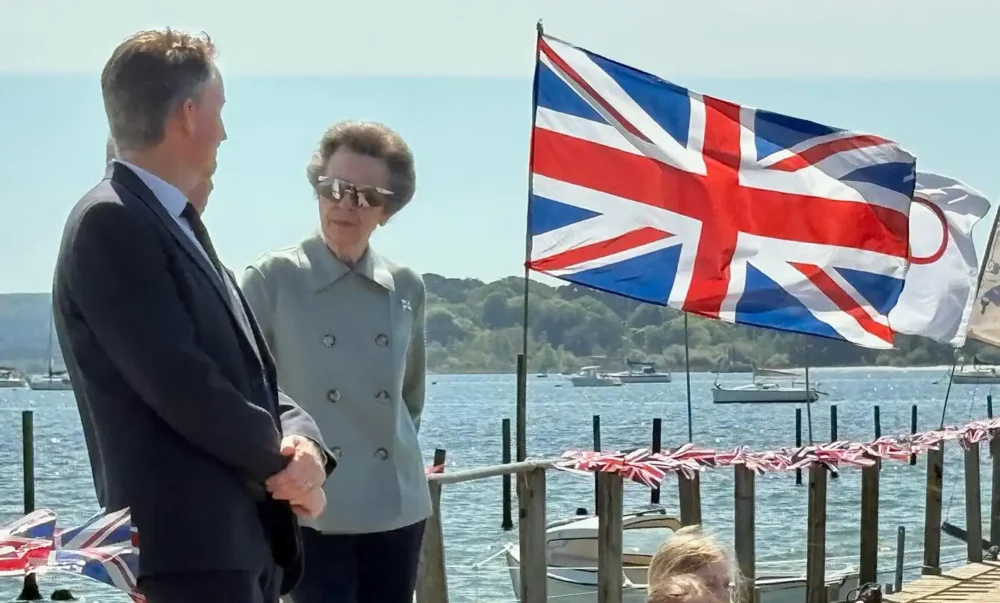 The Princess Royal with Ian Clayton at Poole