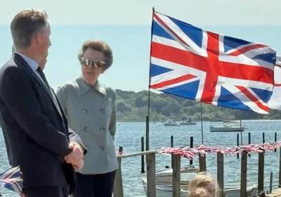The Princess Royal with Ian Clayton at Poole