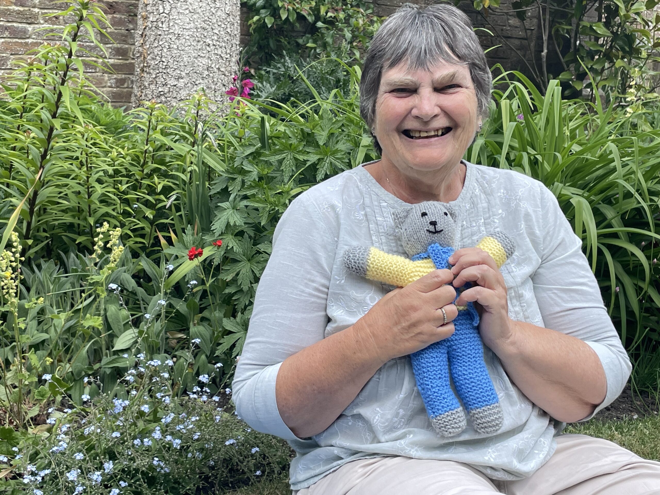 Sally Palmer with Freddy the Dementia Teddy Picture: Museum of East Dorset