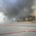 Firefighters said the building was "destroyed" by the blaze. Picture: Ringwood Fire Station