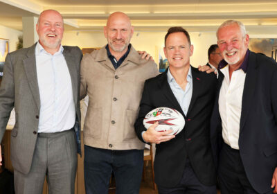 Left to right: Matt Lee of Julius Baer International Ltd, Lawrence Dallaglio, Kyran Bracken and Ellis Jones Solicitors Managing Partner Nigel Smith Picture: Ellis Jones Solicitors