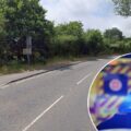 The road was closed while police conducted an examination of the scene Picture: Google