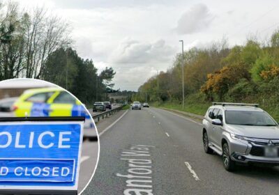 Police closed the road as emergency services attended the scene Picture: Google