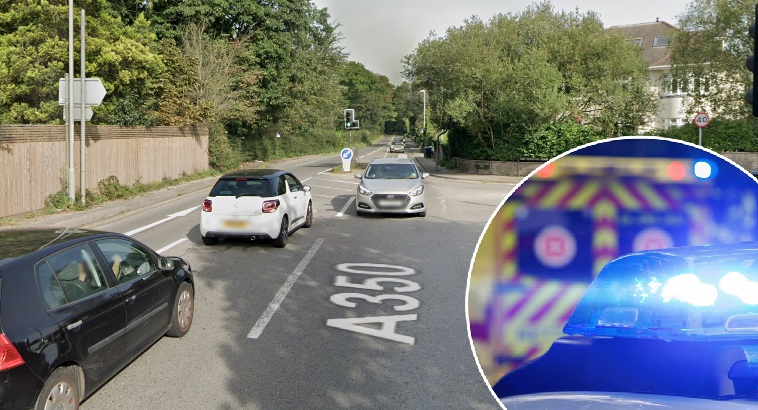 Police said the motorbike rider was taken to hospital Picture: Google