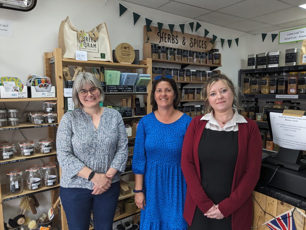 Representatives from Plunkett UK, Southern Co-op, and the shop’s manager Picture: Plunkett UK