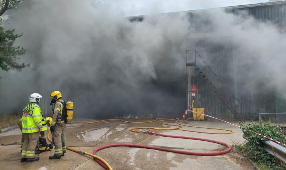 Crews have been battling the fire since yesterday (July 23) Picture: DWFRS