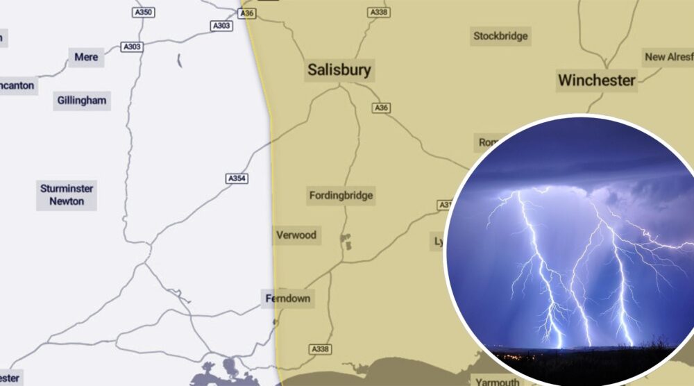 Thunder and lightning could hit on Friday and Saturday. Picture: Met Office