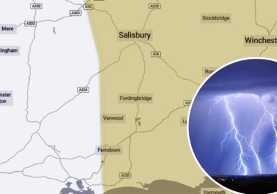 Thunder and lightning could hit on Friday and Saturday. Picture: Met Office