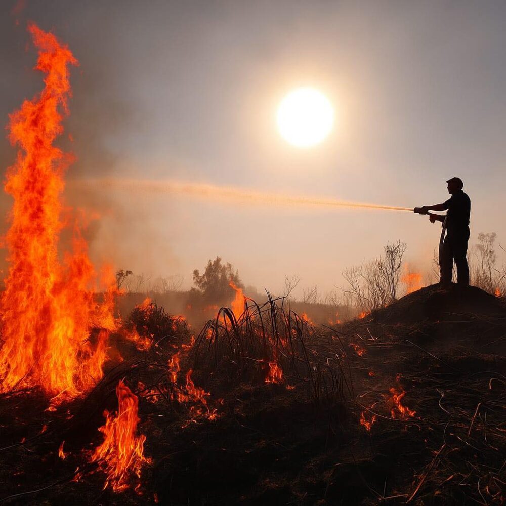 Crews have been working non-stop Picture: Axminster Fire Service