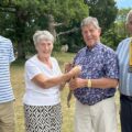 Wimborne Rotary secretary David Meaden, past-president Sue Young, president Brian Dryden, and president-elect and treasurer Derek Radley at the handover Picture: Wimborne Rotary Club