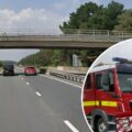 Both carriageways of the A338 were closed while crews worked to extinguish the blaze Picture: Google
