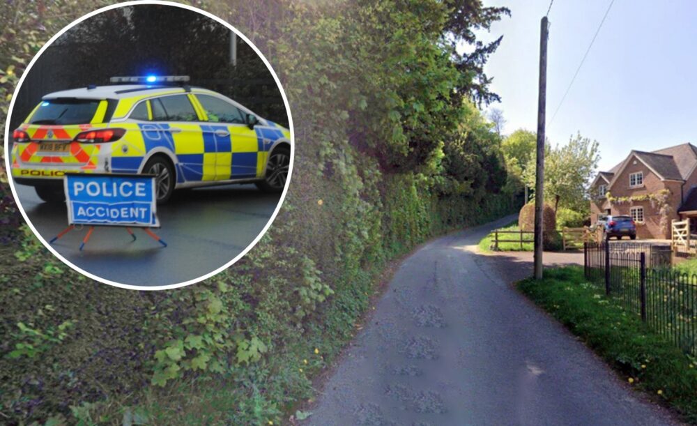 The crash happened at Parsonage Hill, Gussage St Michael. Picture: Google