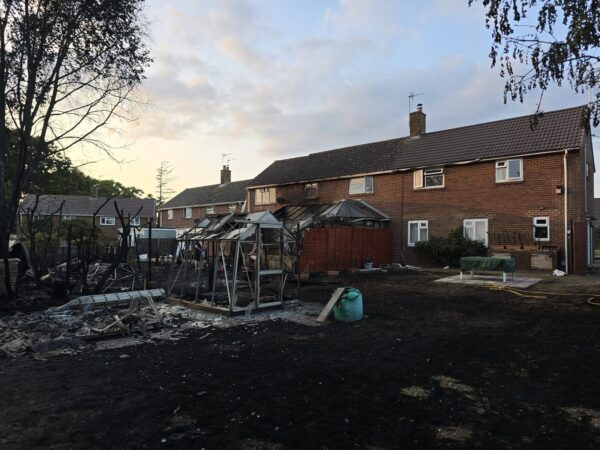 Firefighters jobs were made more difficult due to the hot weather Picture: H&IOW Fire Service