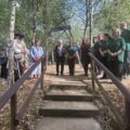 The garden being opened by Wimborne Mayor cllr Jeff Hart Picture: Hinton Park Woodland Burial Ground