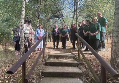 The garden being opened by Wimborne Mayor cllr Jeff Hart Picture: Hinton Park Woodland Burial Ground