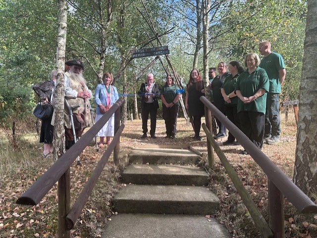 The garden being opened by Wimborne Mayor cllr Jeff Hart Picture: Hinton Park Woodland Burial Ground