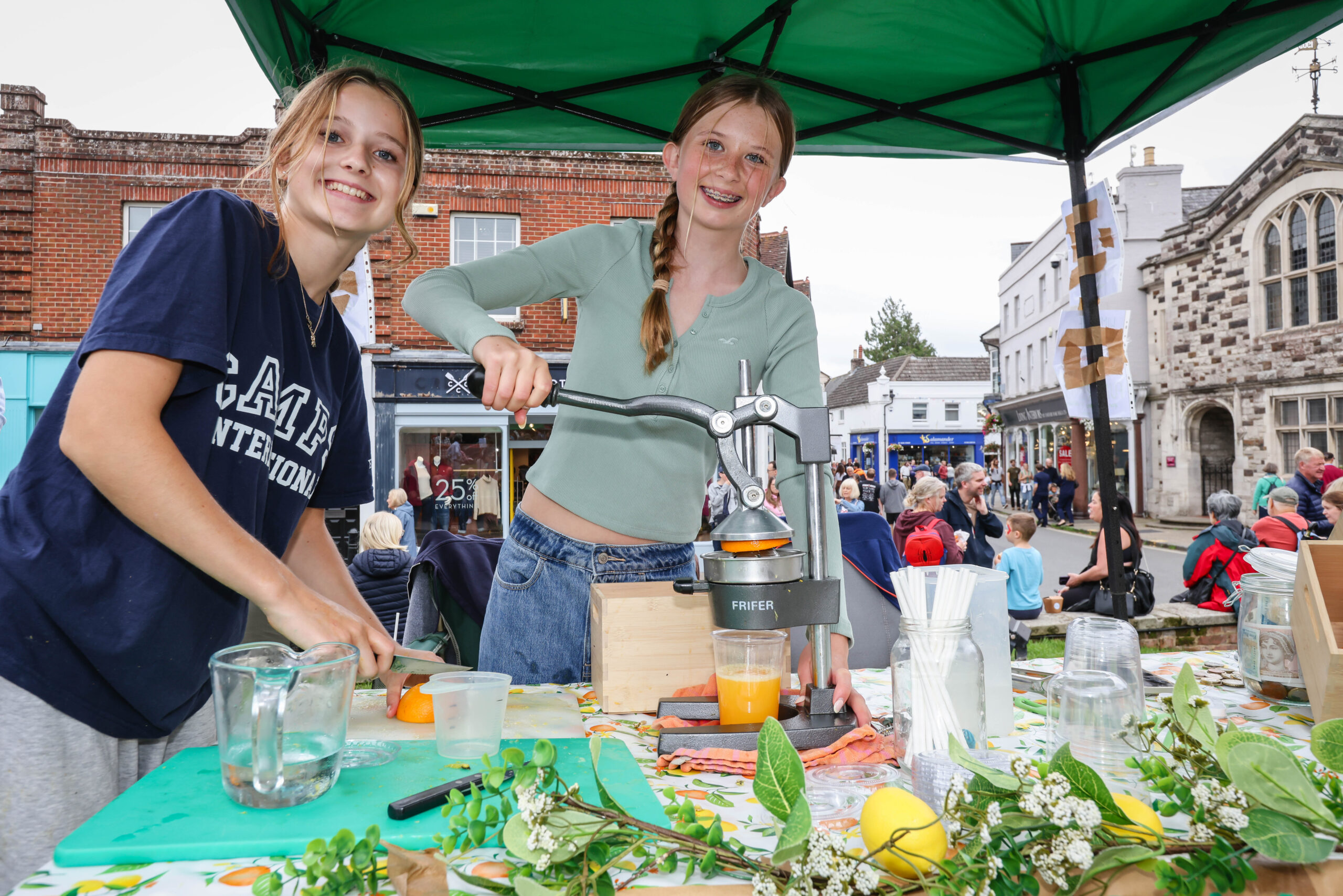 Fresh juice served on the Minster Green Picture: Wimborne BID