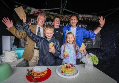 Junior cake bakers Jacob Burrows and Evelyn impressed the judges Picture: Wimborne BID