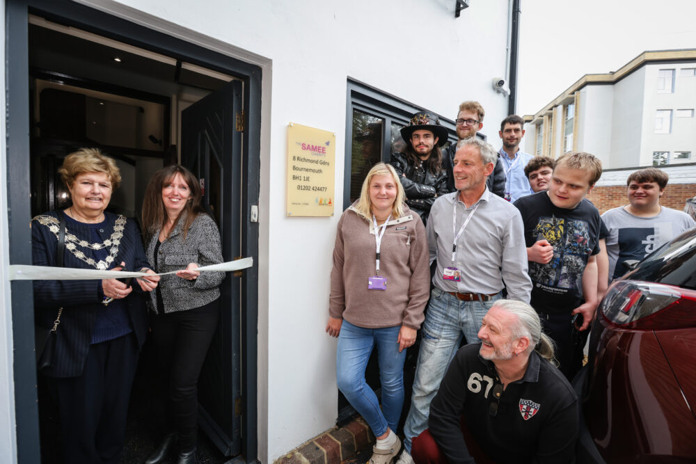 Mayor of Bournemouth Jackie Edwards cut the tape with Sam Everard Picture: SAMEE