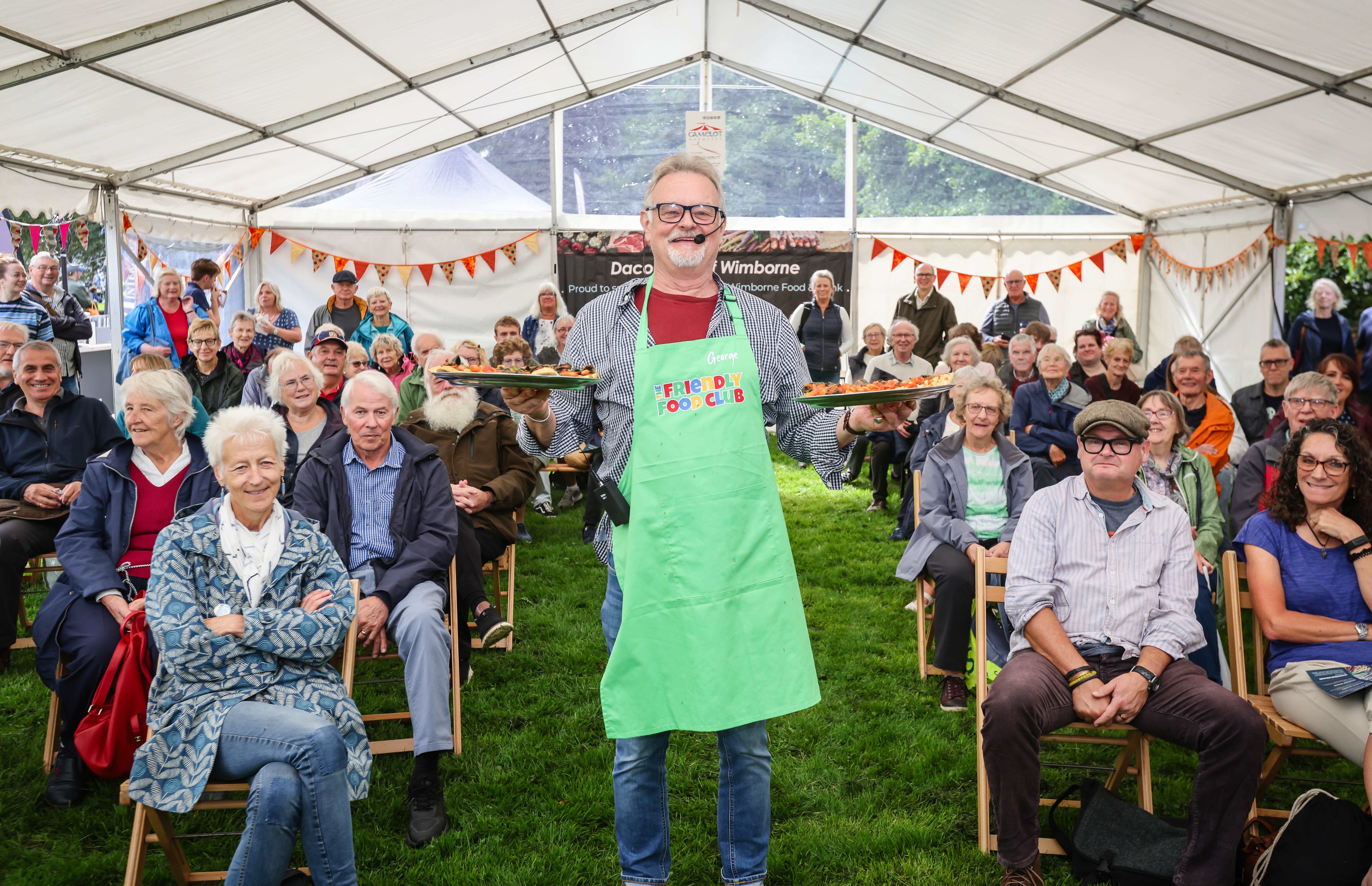 Serving up Goerge Petry from Dorset charity Friendly Food Club Picture: Wimborne BID