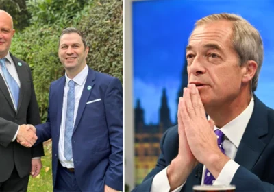 Cllr Farr, left, is one of 20 Conservative councillors that made the move to Reform UK today Pictures Reform UK/Nigel Farage FB