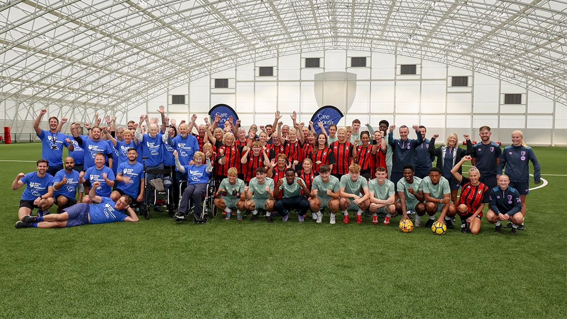 A full team photo at Care South's walking football tournament Picture: Care South