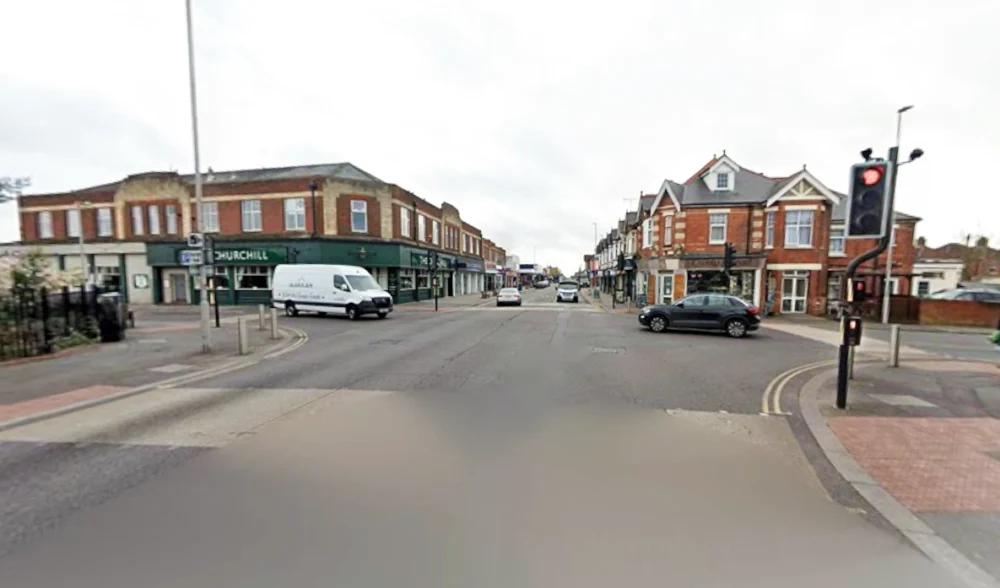 The man was in Ashley Road, near the junction with Richmond Road, police said. Picture: Google