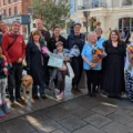 Prize winners from the Wimborne Guide Dogs Treasure Trail