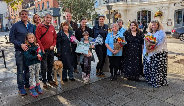 Prize winners from the Wimborne Guide Dogs Treasure Trail