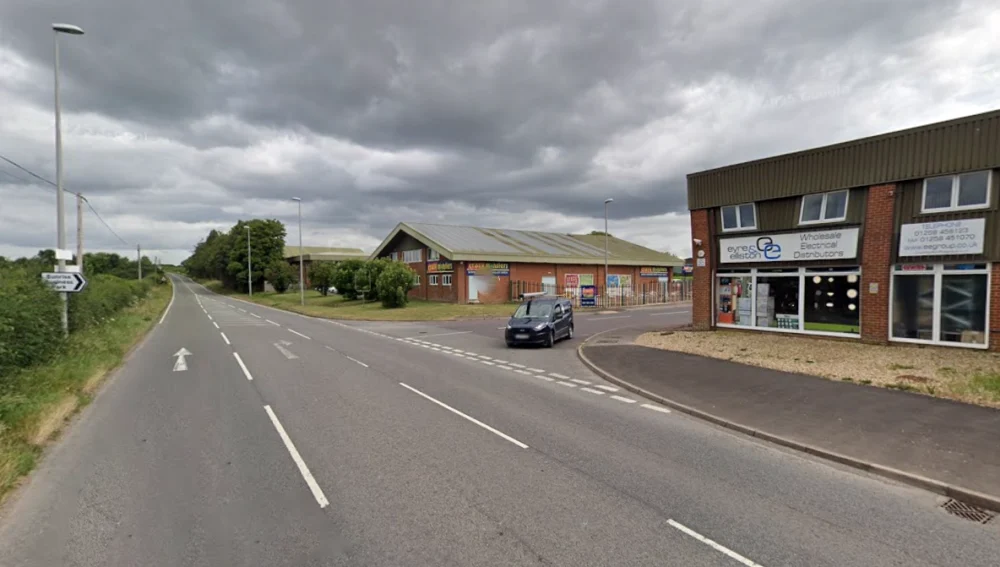 The burglary occurred on the Sunrise Business Park in Blandford. Picture: Google