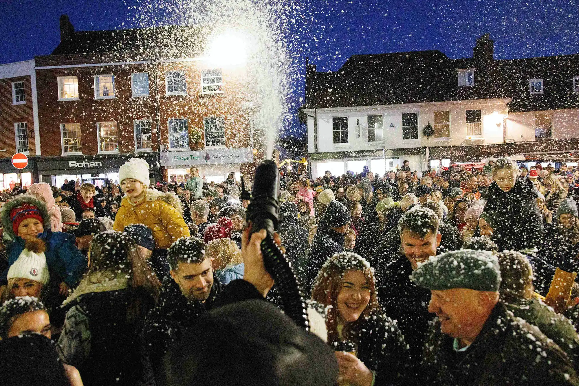 A magical snow shower in the centre of Wimborne. Picture: Oak Photography