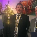 Paul Harris Awards were presented to David Sumner, left, and Chris Mogg, right, by Wimborne Rotary President Brian Dryden, centre