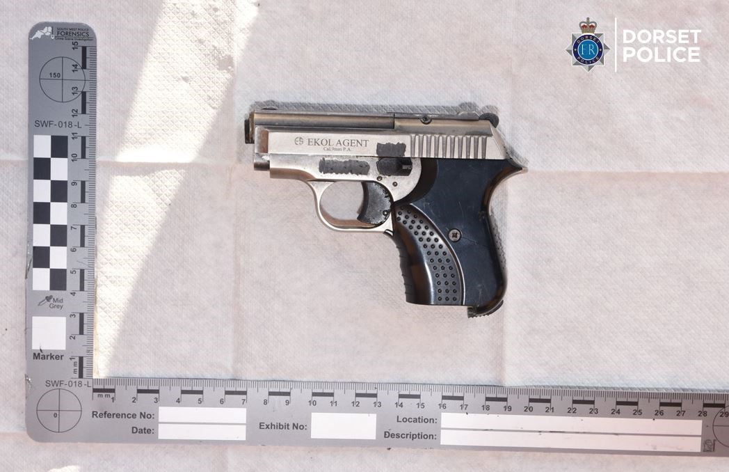 A loaded gun was found in a holdall by police. Picture: Dorset Police