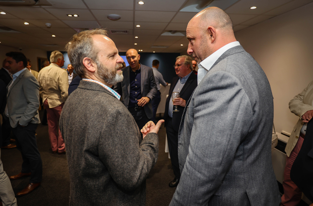 Hoburne CEO Jim Forward with guest speaker David Flatman
