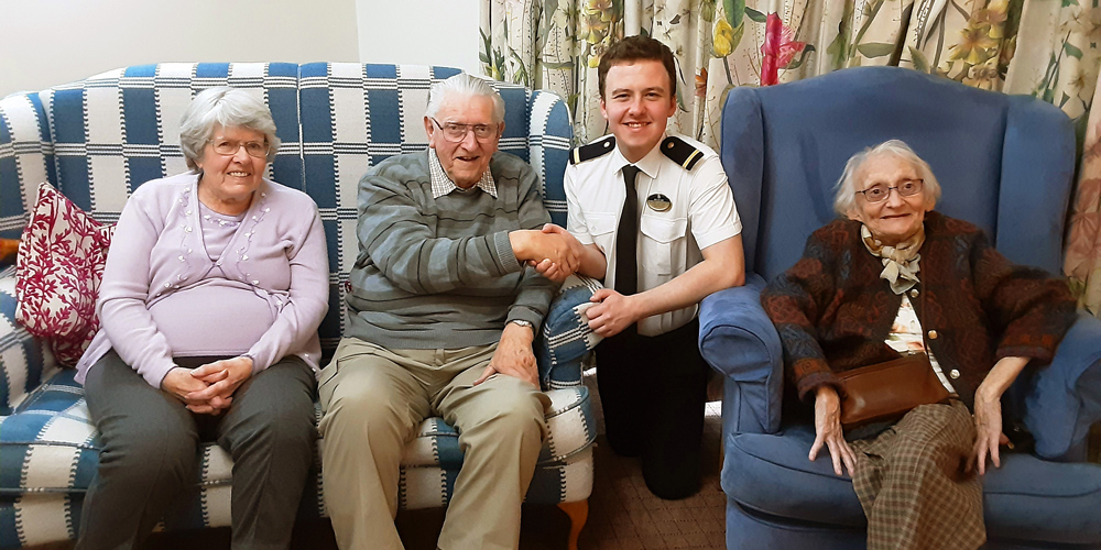 Alfie Saunders meets Brook View residents. Picture: Steve Belasco