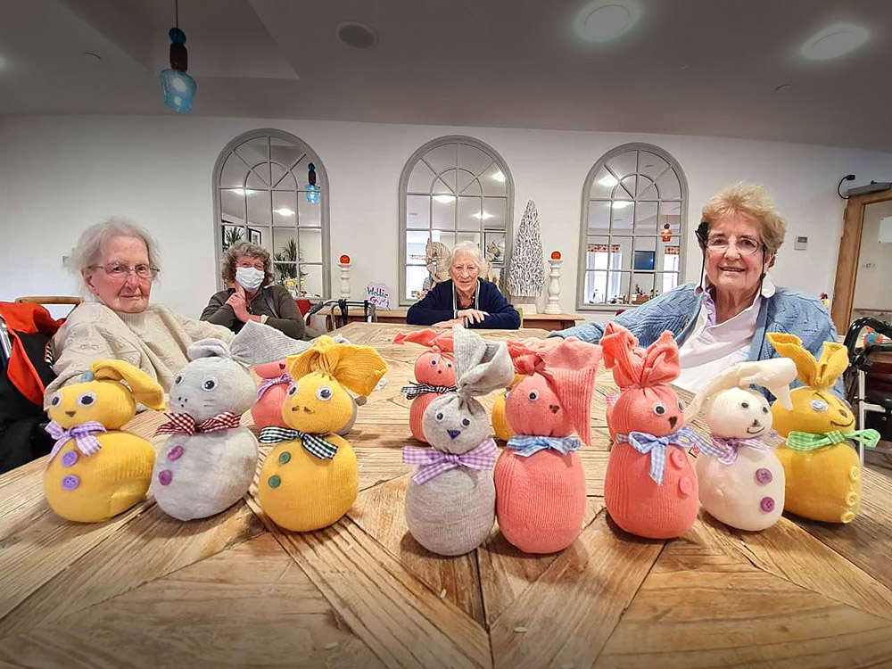 Sunny Easter fun at Colten Care homes featured garden egg hunts, arts and crafts, visits by the Easter Bunny and collecting and donating chocolate treats for charity. 